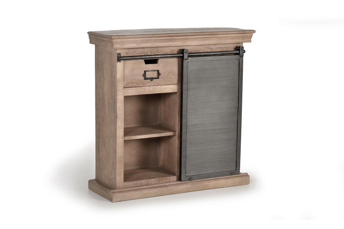 GINER Y COLOMER Console en bois de manguier et métal Naturel